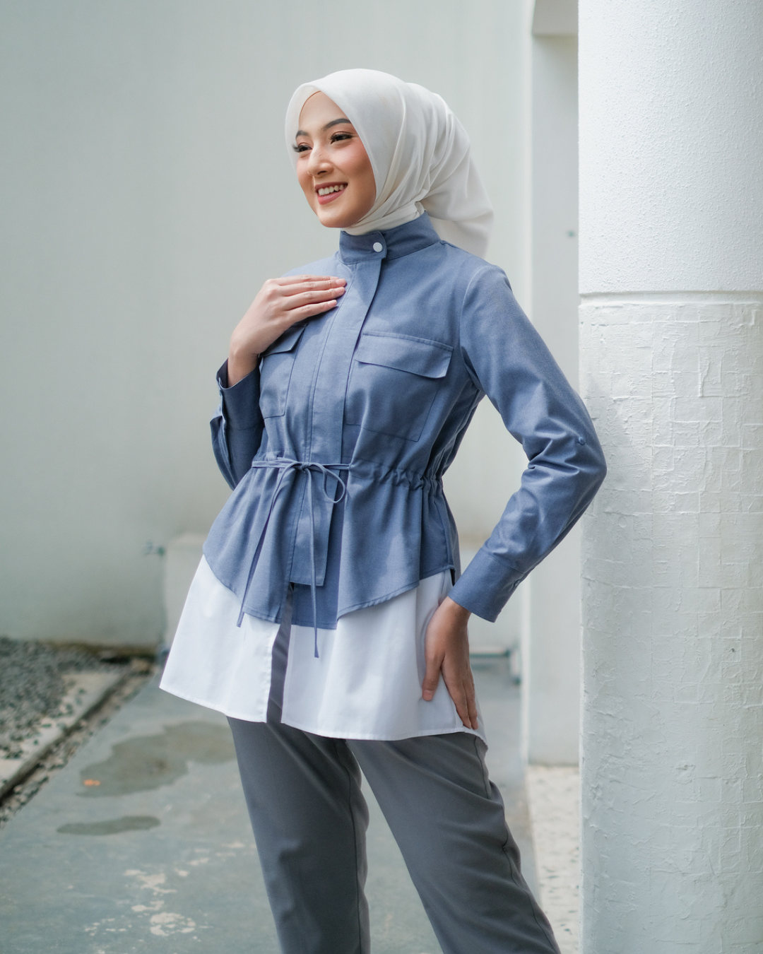 Belvia Two Tone Blouse