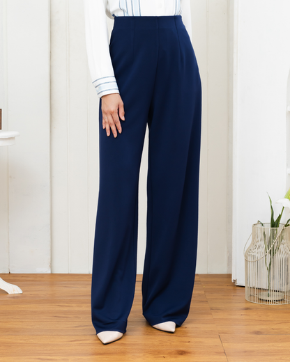 OMARA Anne Scuba Pants Navy | Celana Wanita