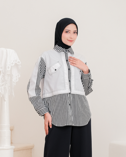 Fiora Stripe Layered Shirt