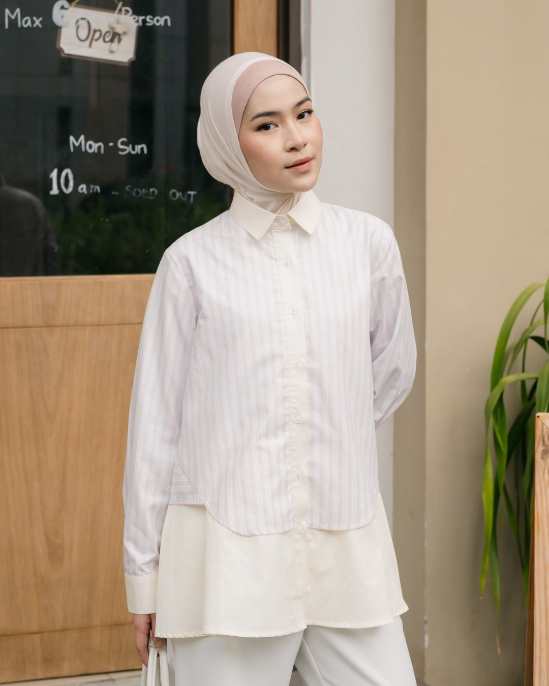 Briana Layered Stripe Shirt