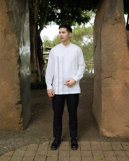 OMARA Labib Mixed Embellishment Shirt | Kemeja Koko Pria - Pilgrimage Hajj Collection