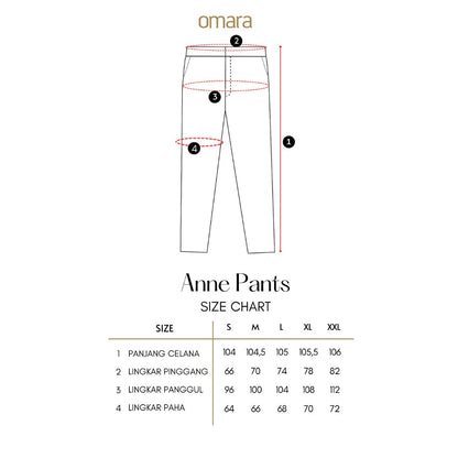 OMARA Anne Scuba Pants Milo | Celana Wanita