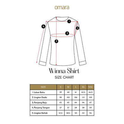 OMARA Winna Pleated Two-Tone Shirt | Kemeja Blouse Wanita - Olive Grove