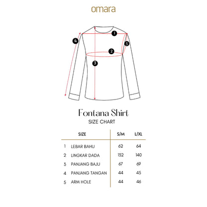 OMARA Fontana Oversized Gold Button Shirt | Kemeja Blouse Wanita
